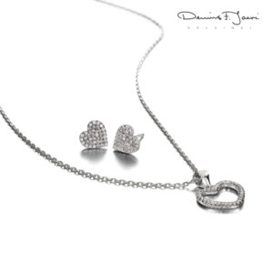 DFJ Heartful sydänriipus + sydänkorvakorut