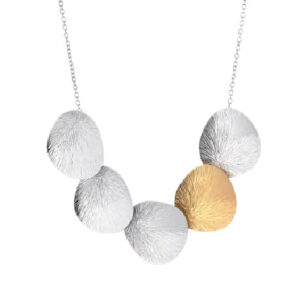Lumoava Lily kaulakoru, hopea/ keltakullattu hopea