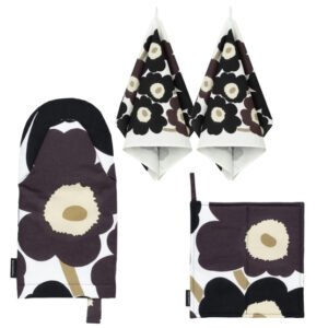 Marimekko Pieni Unikko -keittiötekstiilisetti